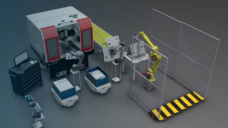 Otomatik montaj hattının 3D modeli - 3DEXPERIENCE Works