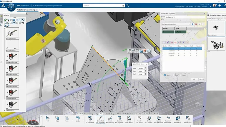 3D model with automated assembly line and data - 3DEXPERIENCE Works